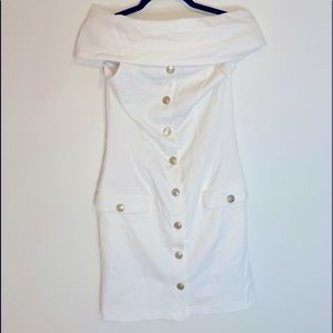 PIERRE BALMAIN | Off shoulder mini dress